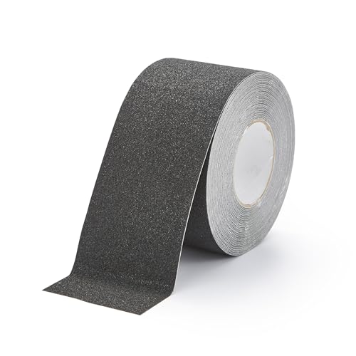 Standard Anti-Slip Tape – 4" x 60ft, Black, Heavy-Duty Non-Slip Safety Tape (60 Grit), Industrial Grade Grip Tape for Stairs, Steps, Ladders, Warehouse & General Safety Use