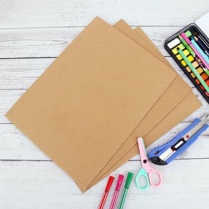 100 Pack 8.5"x 11" Corrugated Cardboard Sheets, Flat Cardboard Layer Pads 2 mm Thickness, Flexible Packaging Inserts for Shipping, Mailing, and Crafts, by IHDYPPEW - size: 100 Pack 8.5"x 11" brown