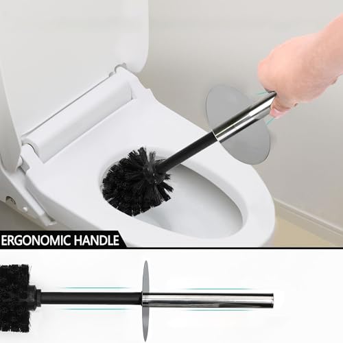 Toilet Brush and Holder Set for Bathroom, Stylish and Durable Cleaning Tool with Modern Design, Compact for Efficient Cleaning - style: Floral
