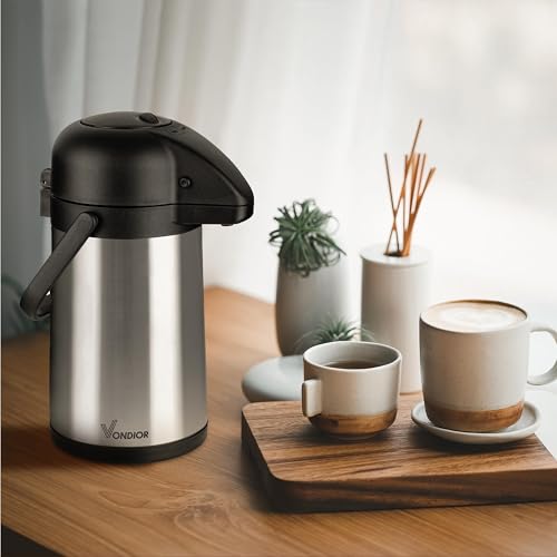 Coffee Carafe for Keeping Hot - 64oz/2L Airpot Coffee Dispenser with Pump