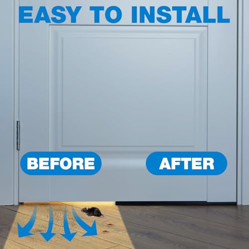 Pangda 2 Pcs Under Door Seal Door Bottom Seal 36" Long 1 3/4" Wide, Black - color: Black
