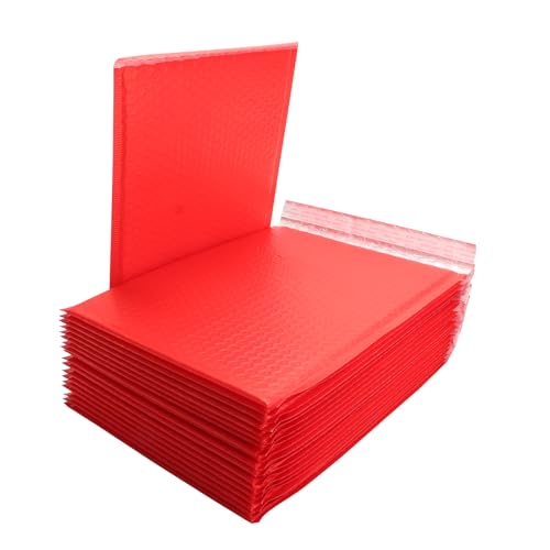 Red 13x10 Inch 25Pcs Bubble Mailing Shipping Seal Packaging Envelope Bags - color: Red-25pcs, size: L13xW10 inch