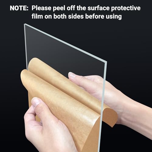 2 Pieces12 x 16" Clear Acrylic Sheet Plexiglass - 1/8"(3mm) Thick - size: (2 Pieces) 12" x 16", style: 3mm Thick (1/8”)