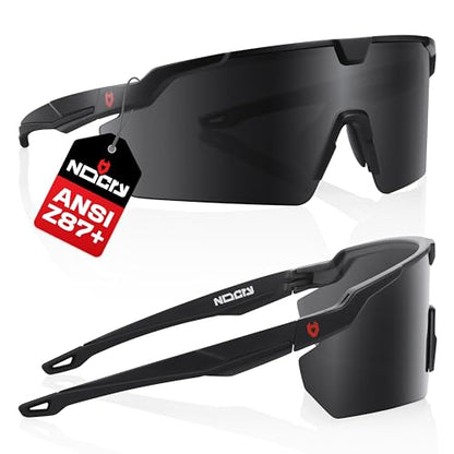 NoCry Anti-Fog Safety Sunglasses for Men and Women — Work Sunglasses - color: Black & Black