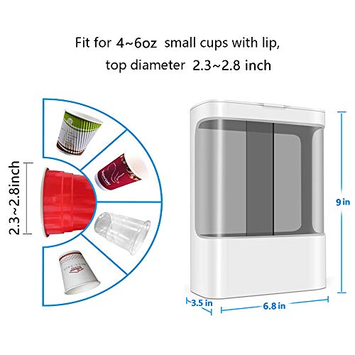 LBTING Water Cooler Cup Dispenser, Fit 4oz - 6oz Cups, White - color: White, size: Double