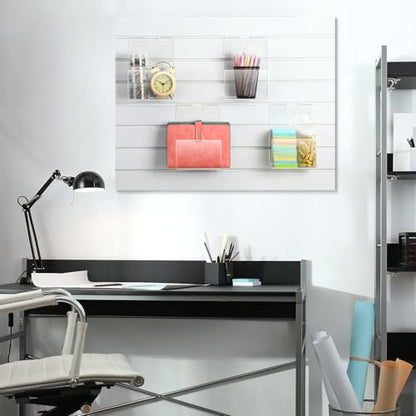 Briwooody Slatwall Shelf Acrylic Shelves, 6" Wide 3.5" Deep, Clear, 4 Pack - color: Clear, size: 6" Wide 3.5" Deep