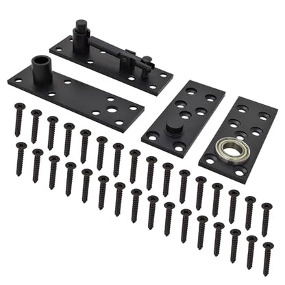 Nuk3y Heavy Duty Stainless Steel 360 Degree Door Pivot Hinge System Matte Black
