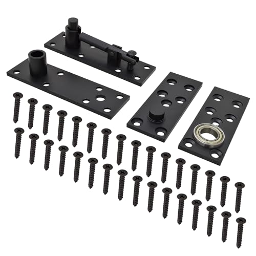 Nuk3y Heavy Duty Stainless Steel 360 Degree Door Pivot Hinge System Matte Black