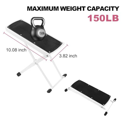 Pedicure Foot Rest, Non-Slip Foot Stand with Toe Separator, White - color: White
