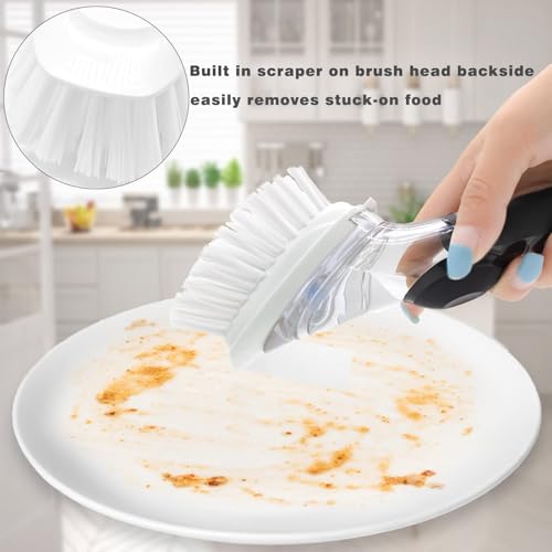 6 Pack Dish Brush Refills for OXO/RIMAY Soap Dispensing Dish Brush - color: White-6pack