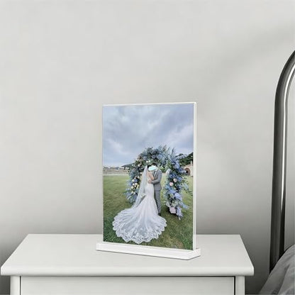 KOOLDE Acrylic Sign Holder 4x6 Inches 24 Pack T Shape Desktop Display Stand Vertical Double Sided Clear Table Menu Flyer Holder for Restaurants, Office, Shop, Wedding - color: 24 pack