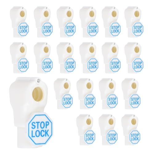 Peg Hook Locks PC Magnet Anti-Theft Pegboard 8mm White 20Pcs - color: White, size: 8mm