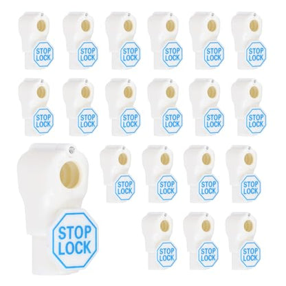 Peg Hook Locks PC Magnet Anti-Theft Pegboard 8mm White 20Pcs - color: White, size: 8mm