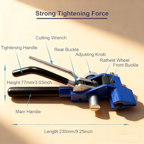 304 Stainless Steel Banding Strapping Kit with 100 Stainless Buckles
