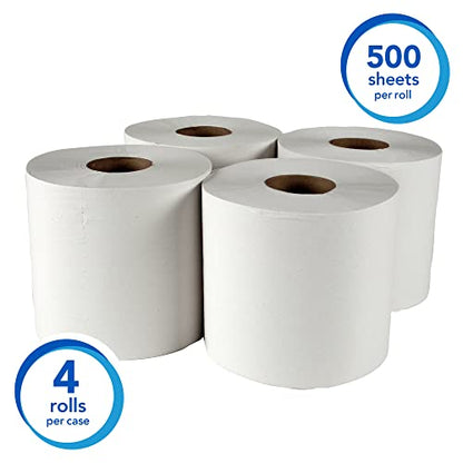 Scott Professional Center-Pull Roll Towels, Bulk, 4 x 500 Sheets (01010) - size: 4 rolls (Pack of 1)