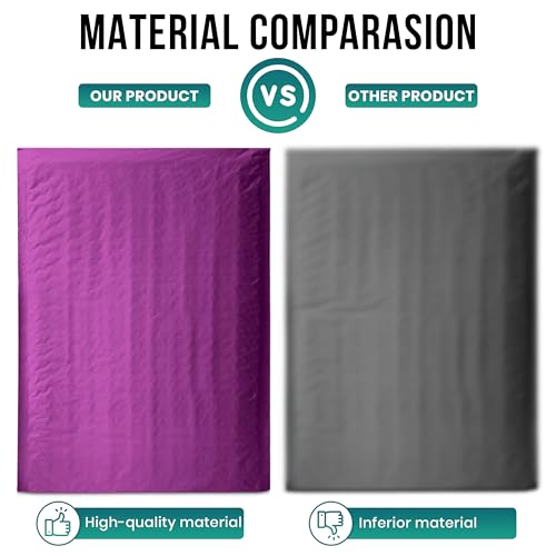 Levex - #0000 4" x 6" [150 Pack] Purple Poly Bubble Mailers, Padded Envelope Mailers, Packing Envelope & Mailing Bags for Shipping - color: Purple, size: #0000 - (4" x 6")