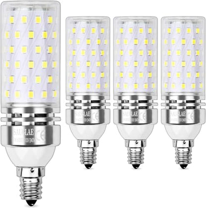 15W LED Bulbs, 120W Incandescent Bulbs Equivalent, 1500Lm, 6000K Cool White, E12 Small Edison Screw, Pack of 4 - color: Cool White 6000k, size: E12-Pack of 4