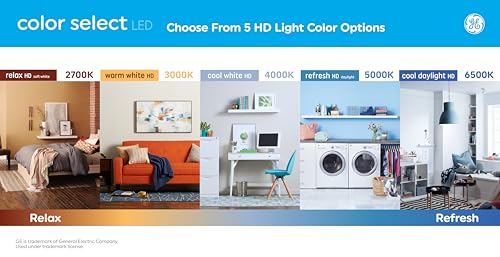 GE LED Recessed Downlight Fixture, RS6 Indoor Floodlight, Multi Color (6pk) - style: 850 Lumens