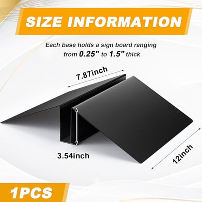 Blulu 1 Pcs 12 Inches Metal Floor Sign Stand Holder for Foam Board - size: 12 Inches