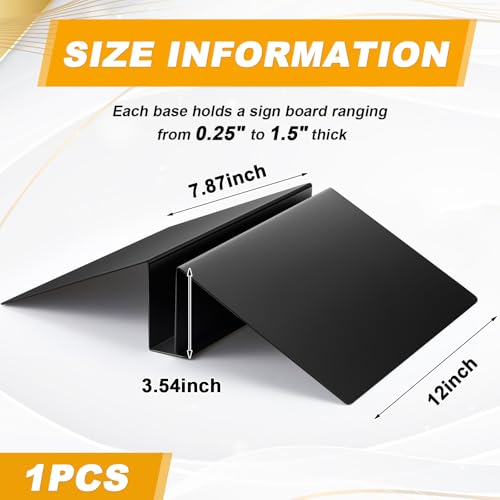 Blulu 1 Pcs 12 Inches Metal Floor Sign Stand Holder for Foam Board - size: 12 Inches