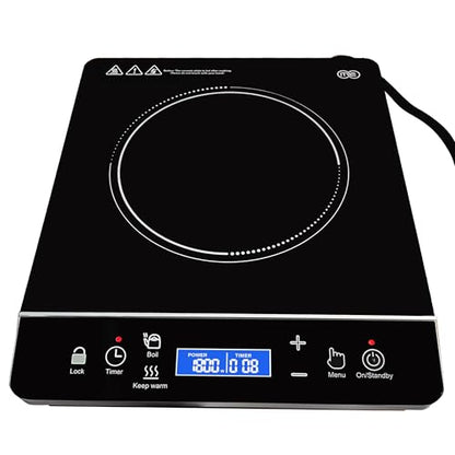 OMEO Portable Induction Cooktop Hot Plate Countertop Burner 1800 Watts Induction Burner with LCD Sensor Touch, LED Display, 10 Temperature Levels, Child Safety Lock, Auto Shutoff Function - size: Singe Burner