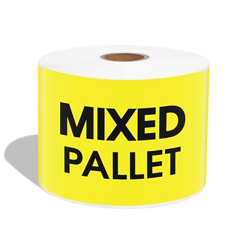 3" X 5" Mixed Pallet Shipping Stickers (500 Stickers, 1 Roll) - color: Yellow (Mixed Pallet)
