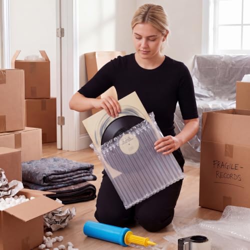 PerKoop 100 Pack 12 Inch Vinyl Record Laptop Inflatable Protective Bags - size: 12 Inch Vinyl Record