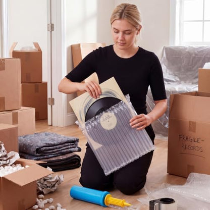 PerKoop 100 Pack 12 Inch Vinyl Record Laptop Inflatable Protective Bags - size: 12 Inch Vinyl Record