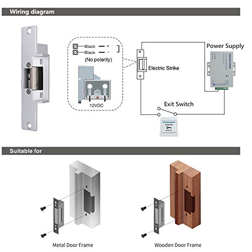 Upgraded Electric Door Strike Lock Electronic Mortise Fail Secure Lock - size: NO-Fail Secure Silver