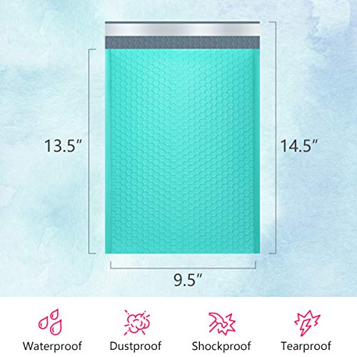 UCGOU Bubble Mailers 9.5x14.5" 25 Pack Usable Size 9.5x13.5" Teal Padded - color: Teal, size: 9.5x14.5" 25PC