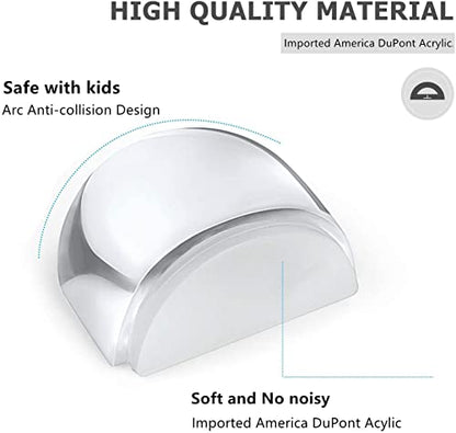 HAUSPROFI Doorstop, Self-Adhesive Door Stopper for Wall Protection Door Buffer Floor Stop for The Home and Office Wall Protector - Clear 4pcs，L:1.66,W:1.57,H:0.9(inch)