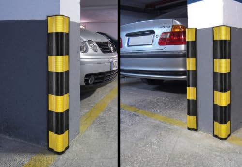 Electriduct Rounded Rubber Corner Guard 31" Parking Garage Column, 10 Pack - color: Rounded