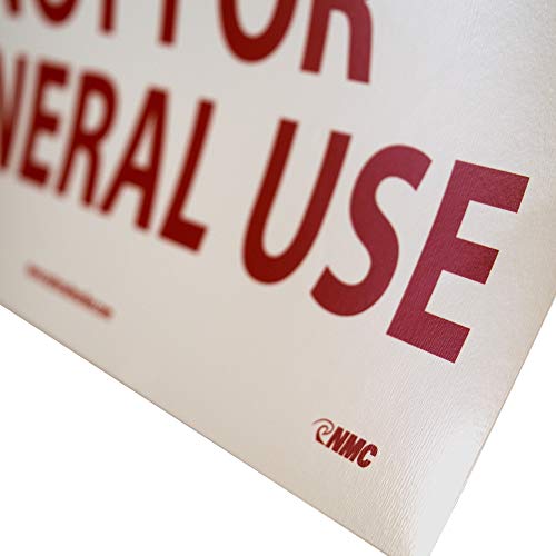NMC M45PB EMERGENCY EXIT ONLY NOT FOR GENERAL USE Sign - style: Vinyl