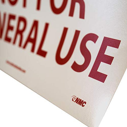 NMC M45PB EMERGENCY EXIT ONLY NOT FOR GENERAL USE Sign - style: Vinyl