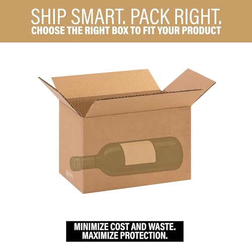Bundle Of 25 Basic Corrugated Shipping Boxes (10 x 6 x 6") - size: 10 x 6 x 6"