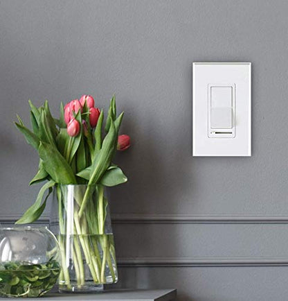 CLOUDY BAY in Wall Dimmer Switch for LED Light/CFL/Incandescent,3-Way Single Pole Dimmable Slide, 600W max Incandescent,150W max Dimmable LED/CFL, Cover Plate Included, Pack of 2 - size: 2-Pack | Ivory