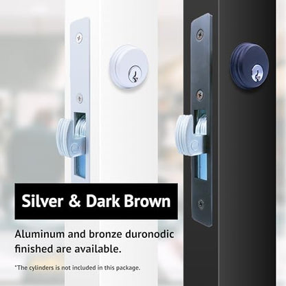 elox Storefront Narrow Stile Mortise Door Lock Hookbolt, 1/-1/8" Backset, w/Bronze Duronodic Finish faceplate - color: DU