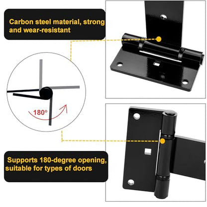 12 Inch Heavy Duty T Strap Hinges,Thickened Solid Steel