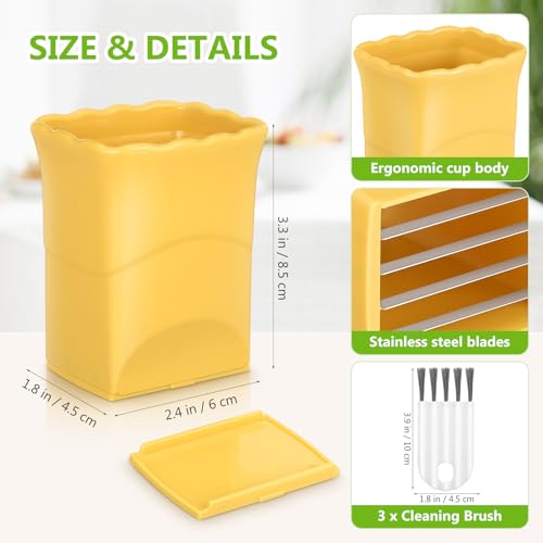 iplusmile 3 Pack Fruit Slicer Cup Stainless Steel Strawberry Cutter