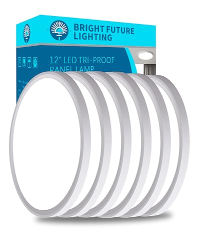 6pack 12 Inch Flush Mount Ceiling Light, 24w Led Ceiling Light, 3000k/4000k/6000k Selectable 2520lm Ceiling Lights, Super Slim Led Light Fixture For Bedroom Kitchen Living Dining Room Office (White) - color: White, size: Standard-12Inch-6Pack