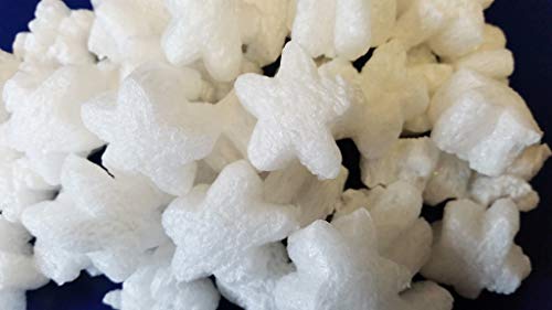 Bubblefast! Brand FunPak Plant Based Biodegradable Packing Peanuts, 1.5 cu ft Bag, Compostable (White Stars) - color: White Stars