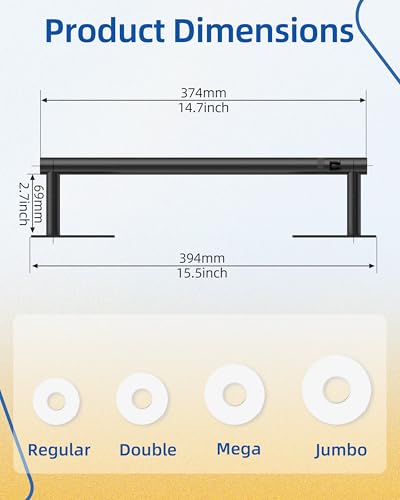 RUACQ Paper Towel Holder Under Cabinet, Stainless Steel, Matte Black - color: Matte Black, size: Standard - Rectangle