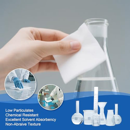 Cleanroom Wipes 9"x9" (300 Pcs,Grade A, 68GSM) - size: 9" x 9" (300 Pcs)