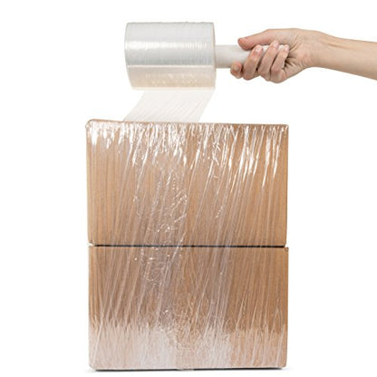 (R) Stretch Wrap 5" x 1000' Roll With Handle, 80 Gauge Extra Thick Durable Self-Adhering Plastic Wrap for Moving, Packing Wrap Industrial Strength, Clear Plastic Pallet Shrink (2 Pack) - size: 2 Pack