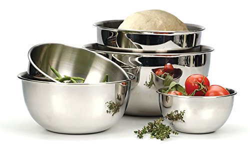 RSVP International Endurance Stainless Steel Mixing Bowls, 12 Quart - size: 12 Quart