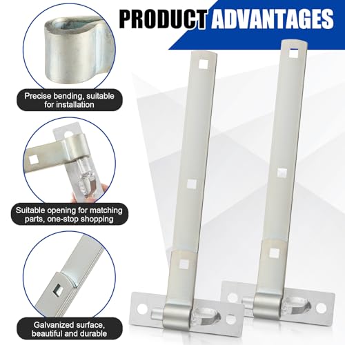 8 Pack 12” Strap Hinge Kit Heavy Duty Wall Mount Gate Hinge, Sliver
