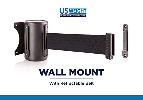 US Weight U2500CYB Wall Mount with Retractable Belt – 8' Yellow/Black Chevron Pattern (Pack of 2) - color: Yellow/Black Chevron Pattern, size: 1 Count (Pack of 2)