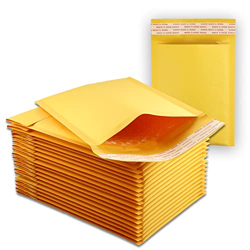 25 EcoSwift Size #W 5 x 8 Kraft Bubble Mailers Self Sealing Bulk Padded Shipping Supplies Packaging Materials Envelopes Bags 5 inches by 8 inches - size: 5x8