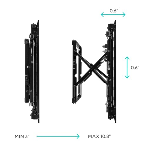 ONKRON Video Wall Mount 50-70 Inch, max 110 lbs, max VESA 600x600, Black