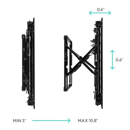 ONKRON Video Wall Mount 50-70 Inch, max 110 lbs, max VESA 600x600, Black